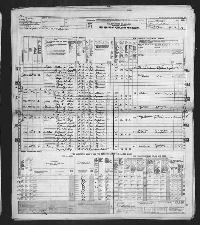 1950 Census - Mary E (Henderson Vilbert) Jones.jpeg